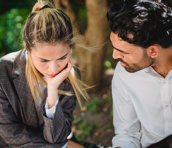 A man and a woman having business meeting