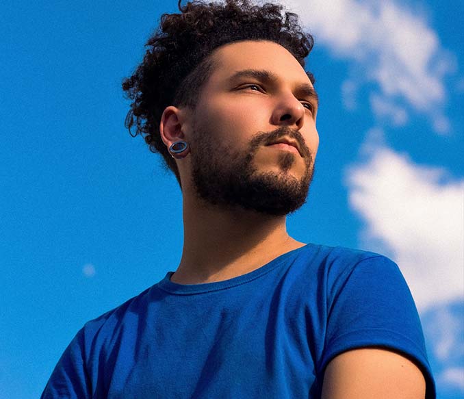 A young man looking away